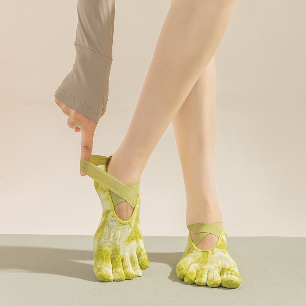 Pilates Yoga Workout - Kaos Kaki Wanita Tie-Dye dengan Lima
