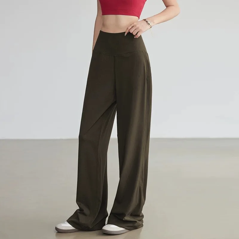 Pilates Yoga Outfit - Celana Olahraga Wanita Model Longgar Lurus