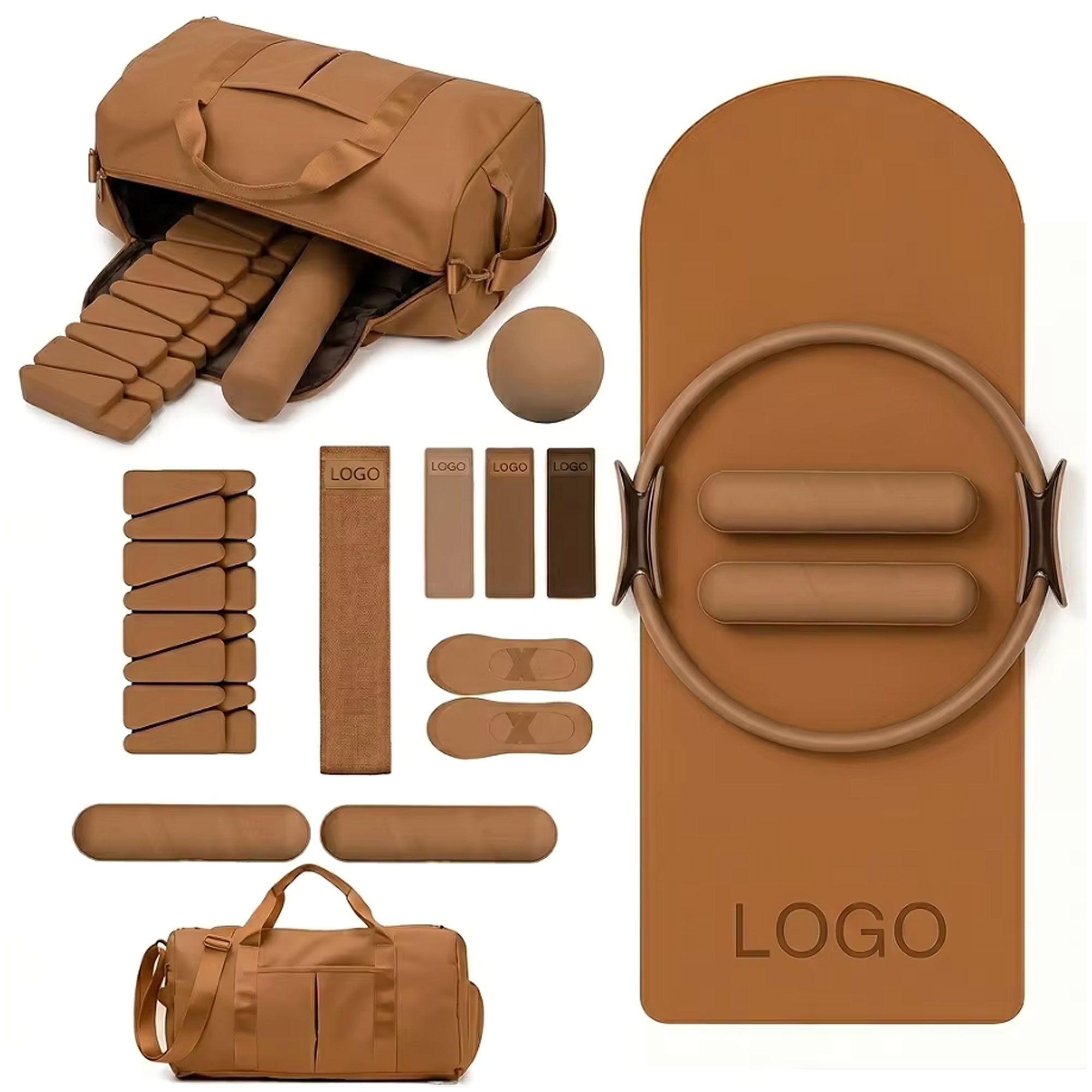Pilates Yoga Ring - Set Perlengkapan Fitness dengan Logo Kustom: