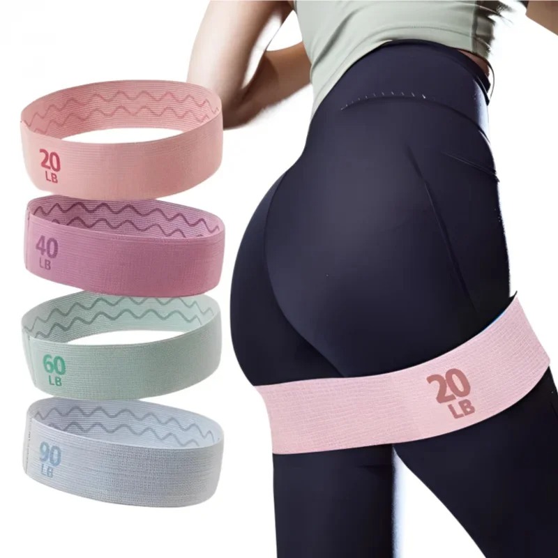 Pilates Yoga Joint - Pita Elastis Kain 20-90LB, Pita Resistensi