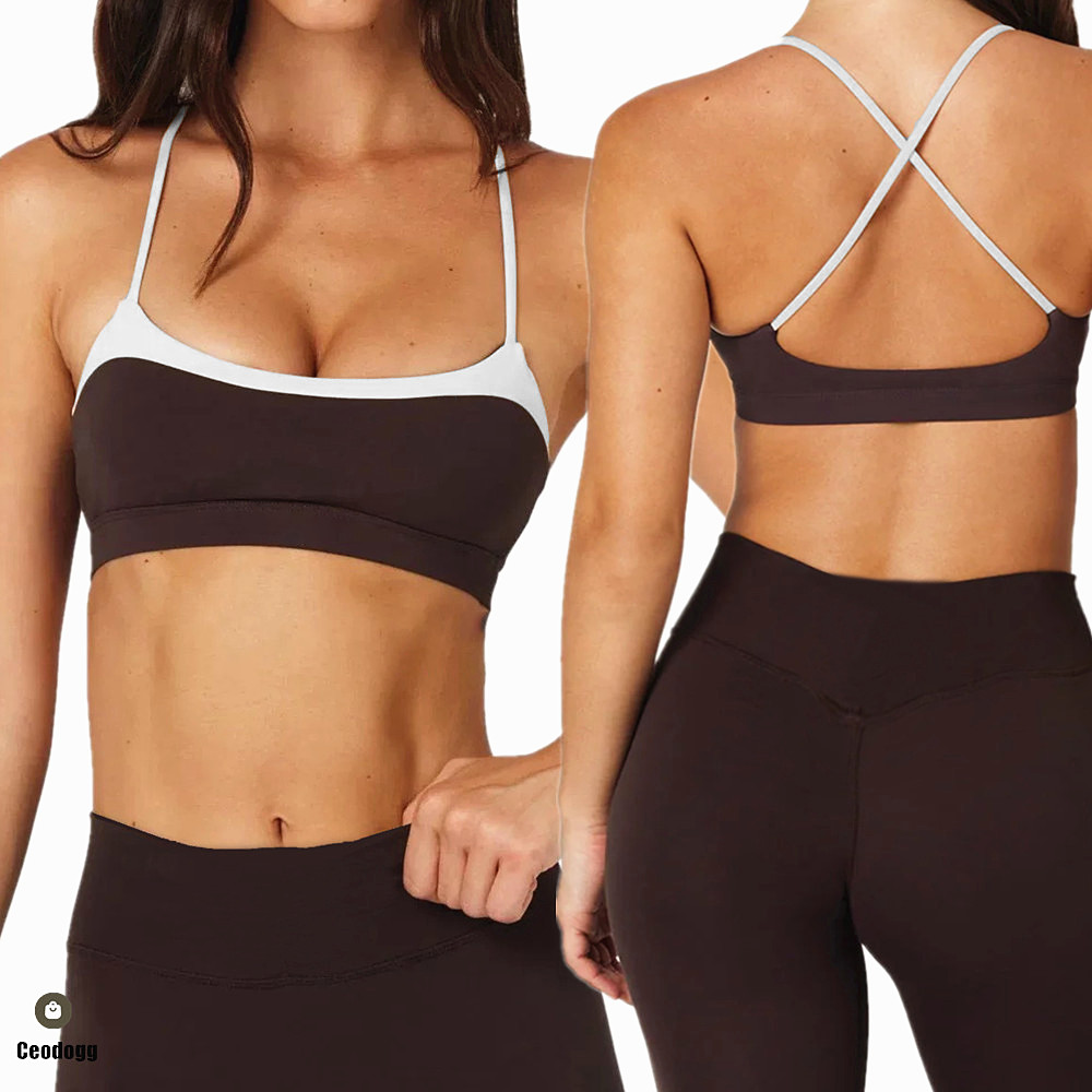 Pilates Yoga Outfit - Bra Yoga Pad untuk Wanita Celana