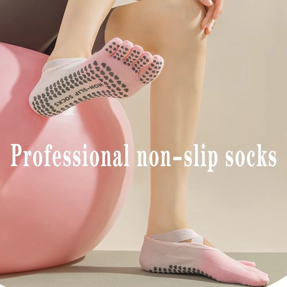 Kaus Kaki Yoga Lima Jari denga - Pilates Yoga Knee Pads ulasan dan harga
