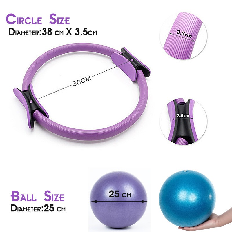 Set Ring Yoga Pilates 25cm den - Pilates Yoga Ring ulasan dan harga
